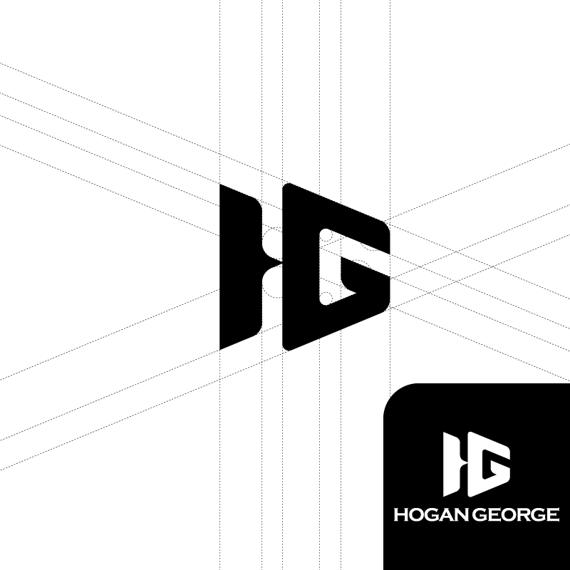The logo designed with the letters H/G